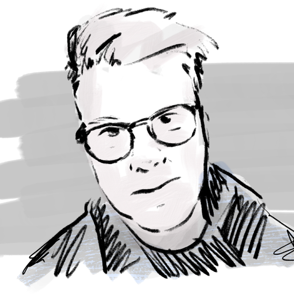 Illustrated portrait of Steve Leggat, the freelancer who built TallyHo