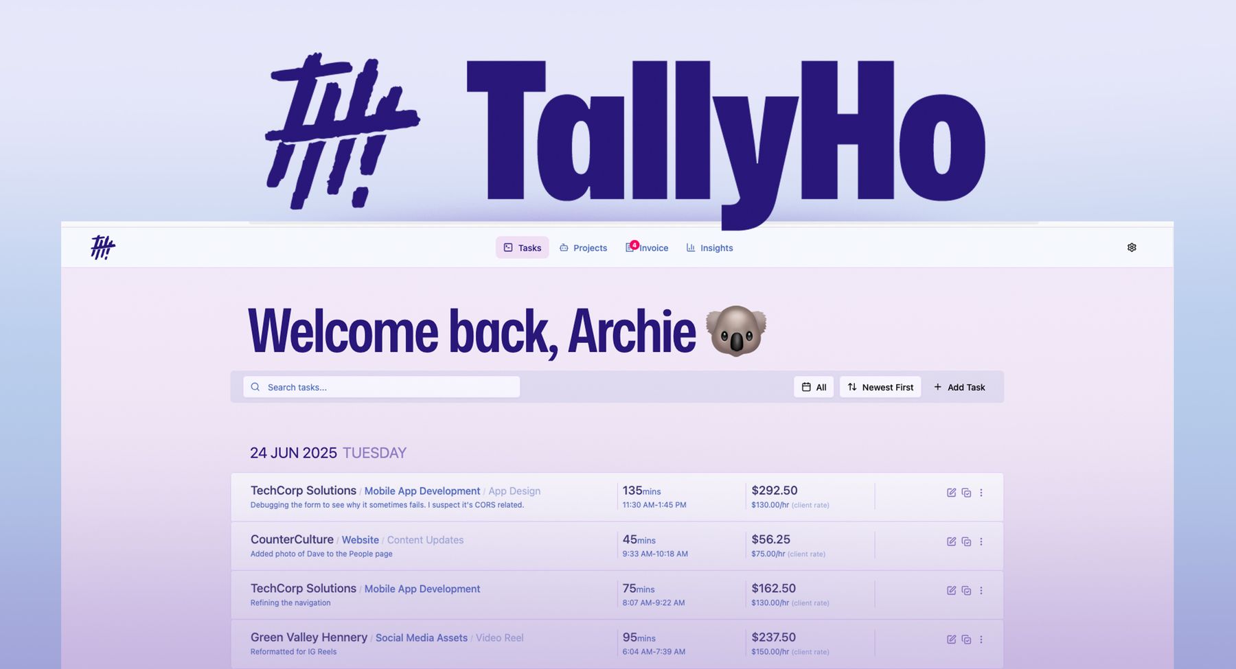 TallyHo design as of July 2025
